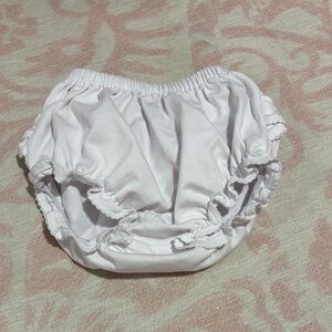 Kissy Kissy- Elegant White Ruffled Diaper Cover